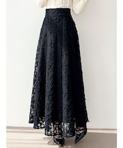 ジャガードフレアスカート