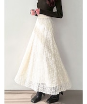 ジャガードフレアスカート