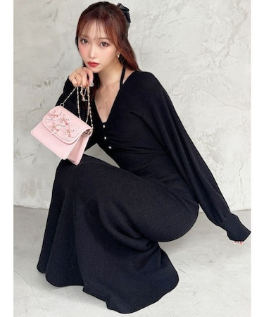 レイヤードマーメイドニットワンピース