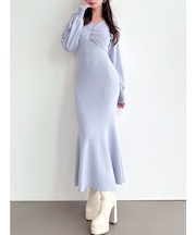 レイヤードマーメイドニットワンピース