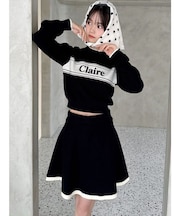 バイカラージャガードニットセットアップ