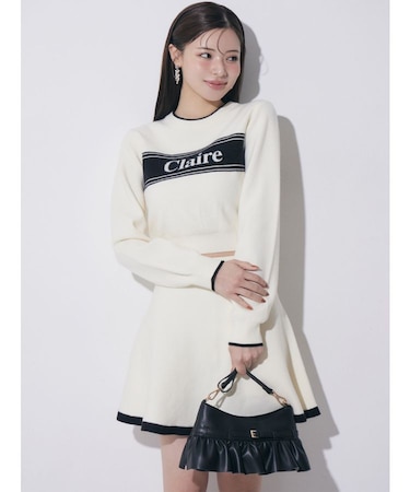 バイカラージャガードニットセットアップ