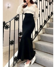 バストギャザーマーメイドワンピース