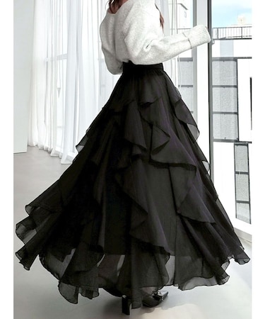 ラッフルシアーロングスカート