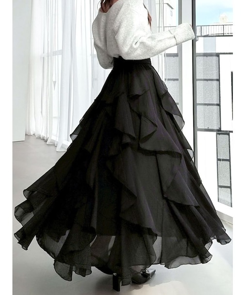 ラッフルシアーロングスカート