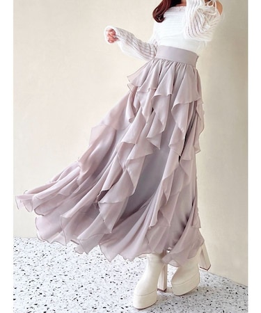 ラッフルシアーロングスカート
