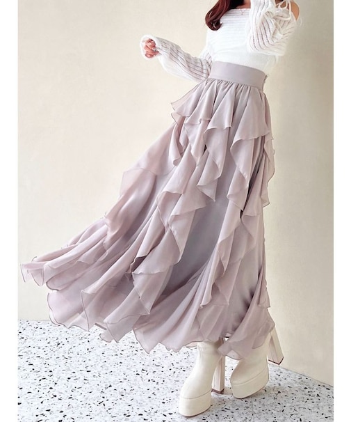 ラッフルシアーロングスカート