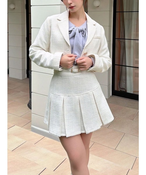 ツイードクロップドジャケット【セットアップ着用可能】｜リゼクシーの