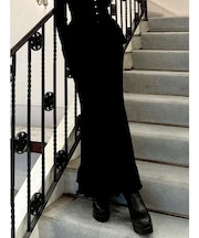 ヘムフリルマーメイドニットスカート【セットアップ着用可能】