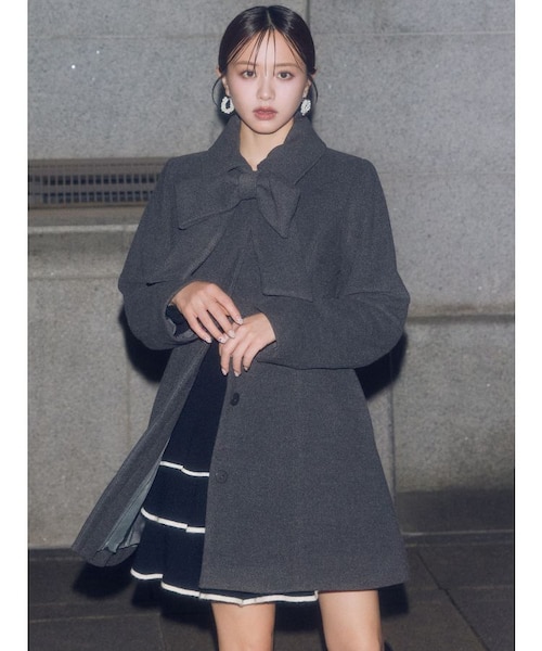 PARTY ケープコートグレー⭐️リゼクシー　ダウンコート　mi♡様 RESEXXY｜リゼクシーのジャケット/アウター通販 - ZOZOTOWN