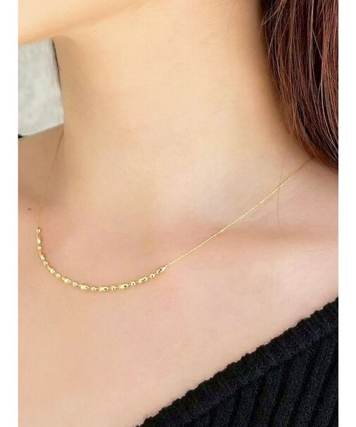 シャイニーチェーンメタルボールネックレス