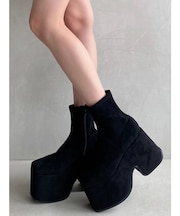 【追加生産分】厚底スエードショートブーツ