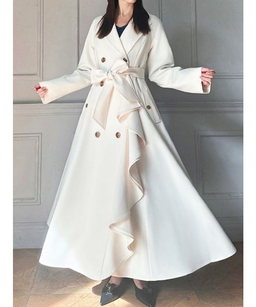 カスケードフレアロングコート