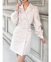 スリーブシアーミニワンピース