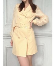 スリーブシアーミニワンピース