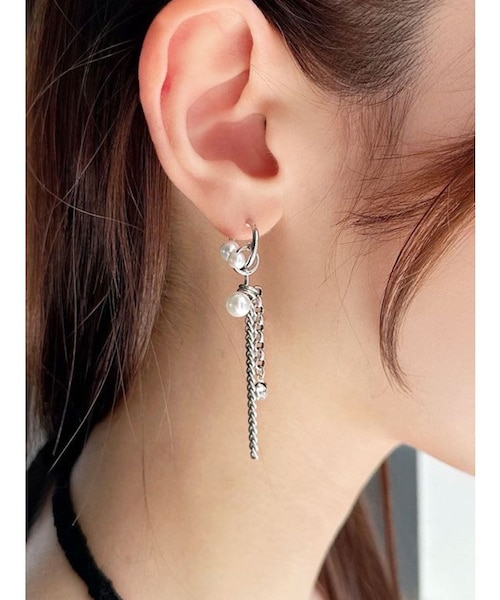 パールデザインチェーンピアス｜リゼクシーの通販｜&mall（アンド