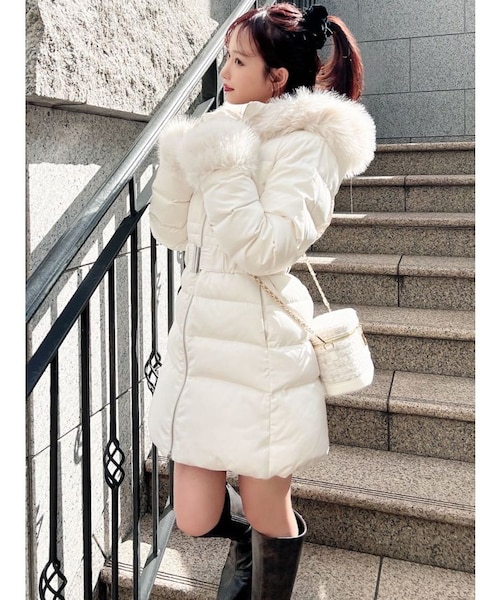 追加生産分】フード付きダウンコート｜リゼクシーの通販｜&mall