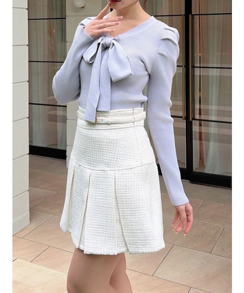 ボウタイニットトップス｜リゼクシーの通販｜&mall（アンドモール