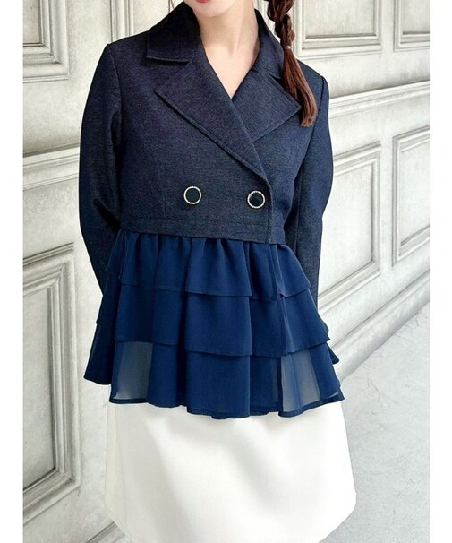 ドッキングフリルミディジャケット