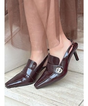 ポインテッドトゥローファーミュール