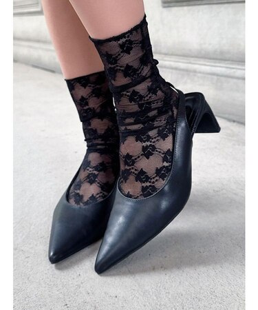 レースショートソックス