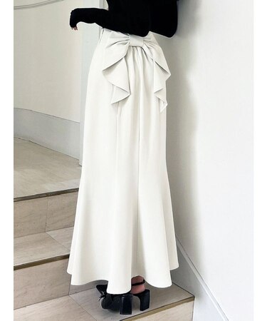 バックリボンマーメイドスカート