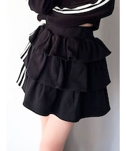 ボリュームフレアミニスカート【セットアップ着用可能】