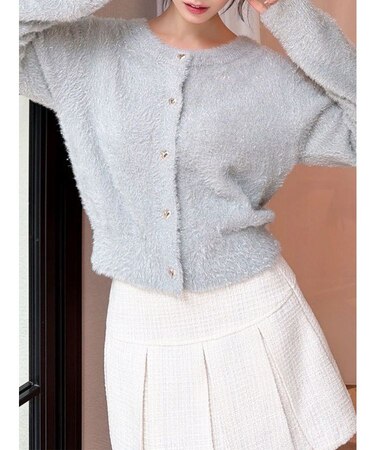 ラメシャギーカーディガン