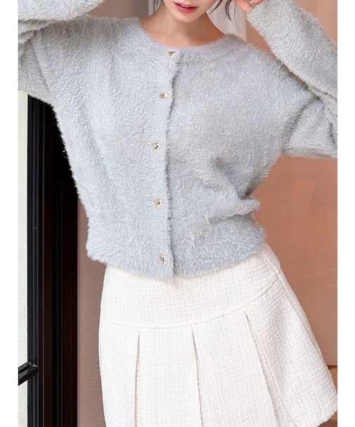 ラメシャギーカーディガン