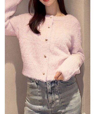 ラメシャギーカーディガン