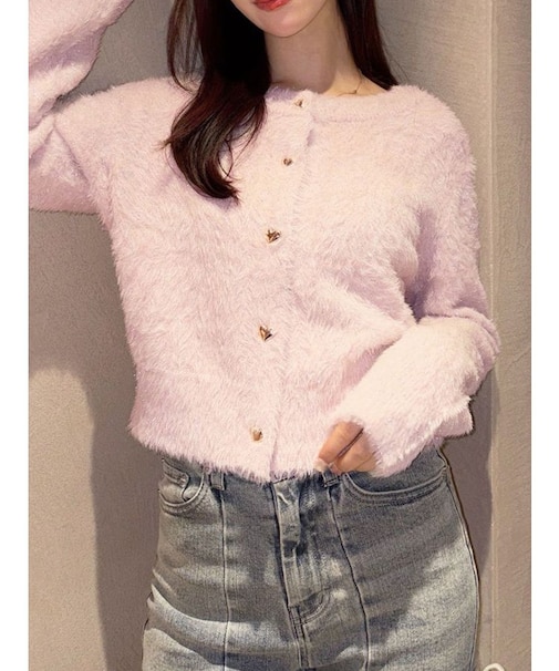 ラメシャギーカーディガン