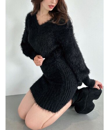 【追加生産分】シャギーニットワンピース