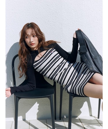 【FILA】フーディミニニットワンピース