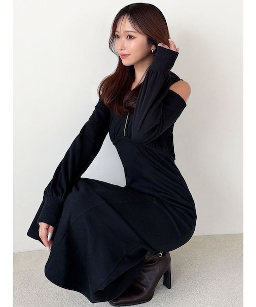 【追加生産分】レイヤードフーディワンピース