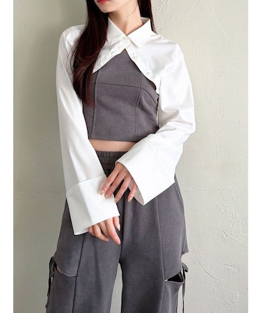 シャツドッキングトップス【セットアップ着用可能】
