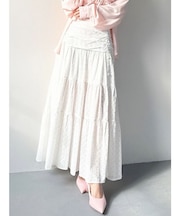 ティアードコットンロングスカート
