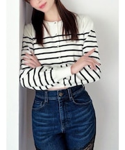 クルーネックニットカーディガン