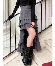 ランダムフリルボリュームスカート