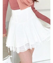 アシンメトリーフレアミニスカート