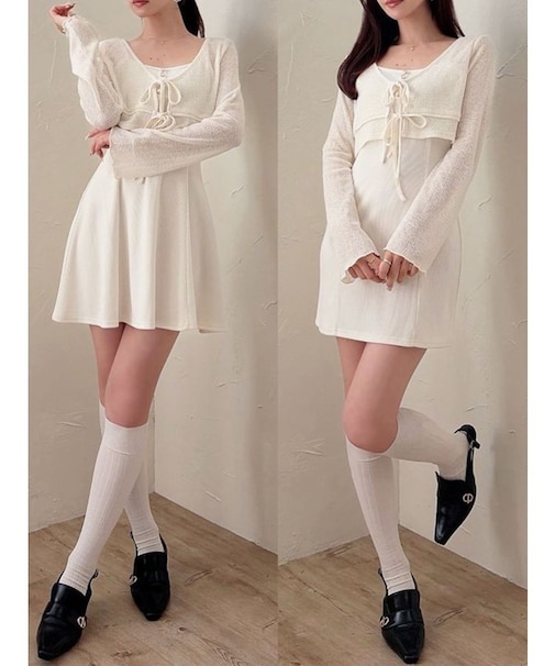 カットアンサンブルミニワンピース