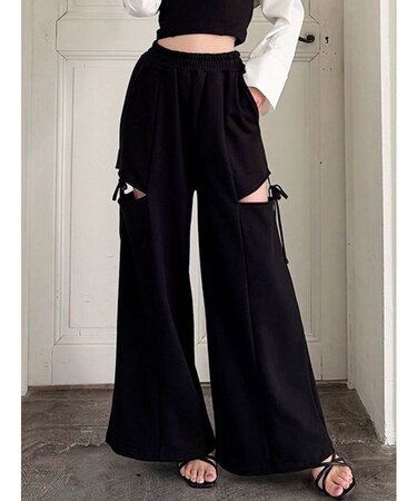 サイドリボンスウェットパンツ【セットアップ着用可能】