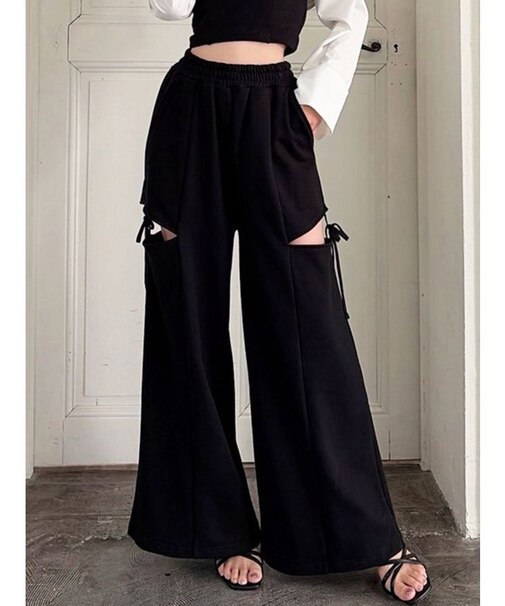 サイドリボンスウェットパンツ【セットアップ着用可能】