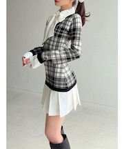 シャツドッキングニットワンピース