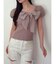 シアーリボンドッキングニットトップス