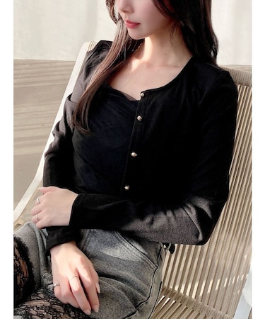 チュールドッキングアンサンブルトップス