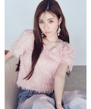 フェザーライクカットトップス