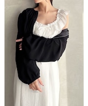 ギャザークロップドブルゾン