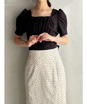 バックリボンスクエアブラウス