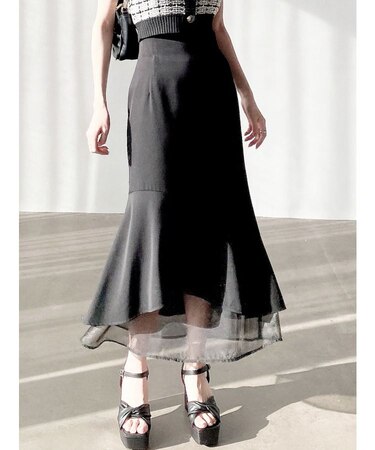 【WEB限定】シアードッキングマーメイドスカート