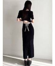 バイカラータイトワンピース